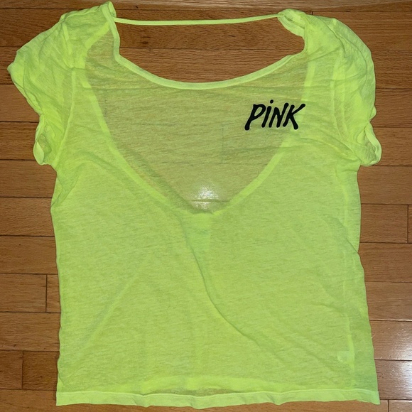 Pink by Victoria’s Secret Low-Back Sheer T-Shirt - Picture 3 of 12